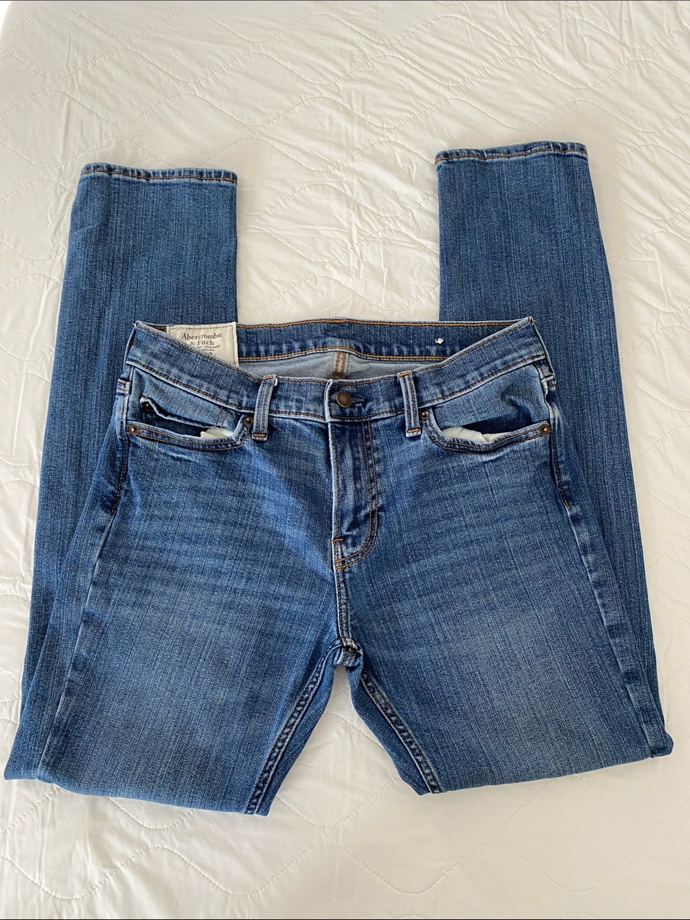 Abercrombie & Fitch Skinny Jeans in Medium Blue Wash